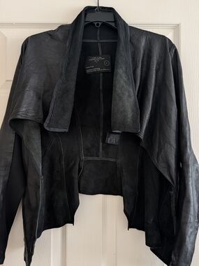 All Saints Datya Waterfall Leather Jacket